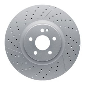 Mercedes-Benz CLA45 AMG Brake Rotor (1) - Front - R1 Concepts - Drilled & Slotted GeoMET - `14-`19